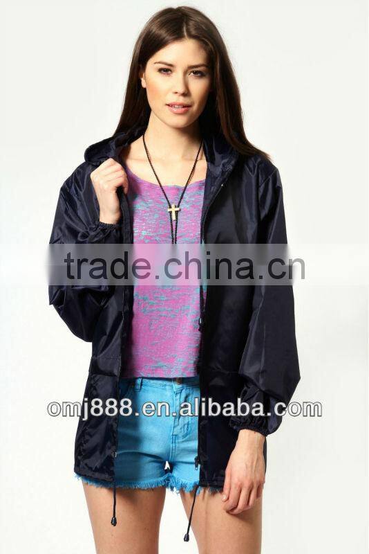 2014 Black long sleeve hood fashion bethany Pac- A- Mac jacket