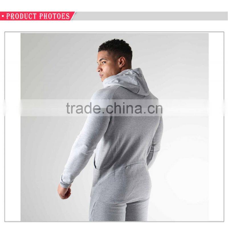 Wholesale 2017gym toggled hood men sweatshirt zipper hoodie