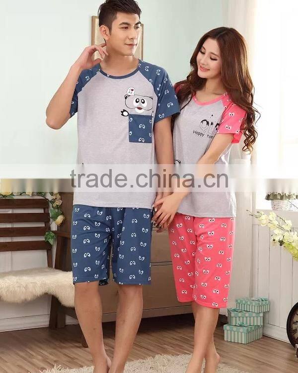 2015 wholesale new design couple pajamas