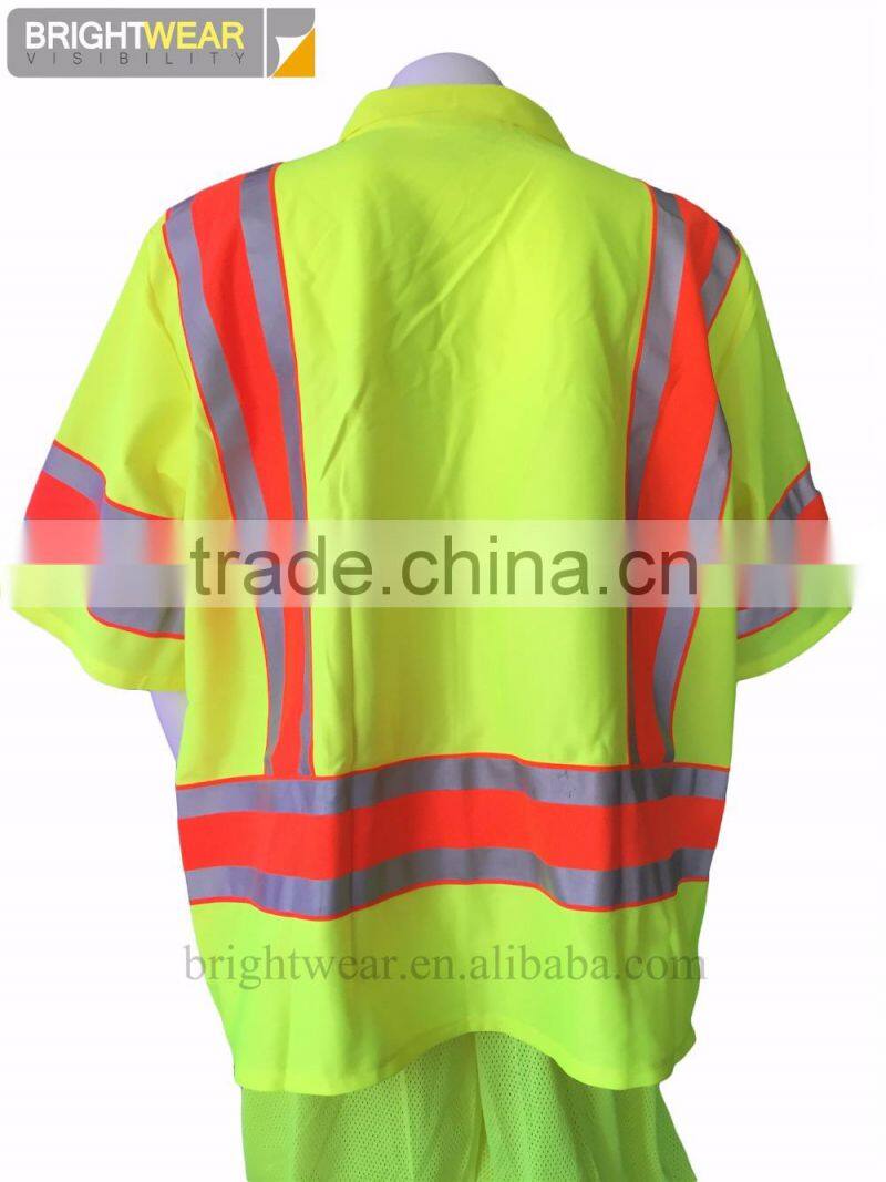 ANS ANSI Class 3 short sleeve safety vest 3M8710 reflective safety vest