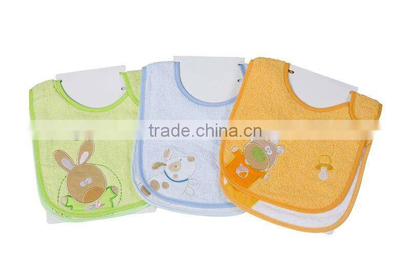 Bibs for baby/100% cotton jersey interlock fabric baby bibs