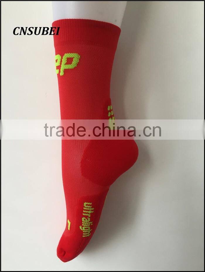 Colored ankle high 18-20 mm/hg compression hiking running biking socks