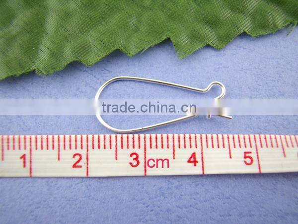 250PCs Silver Plated Ear Wires 11*24mm