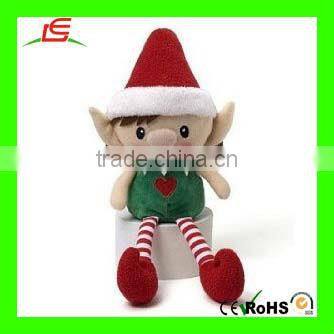 LE-D503 Plush Elf Doll wtih Christmas Santa Hat Christmas Elf Doll