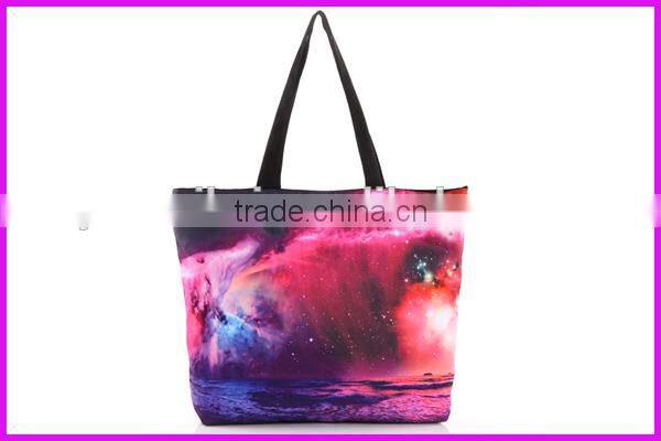 China wholesale digital printing fashion polyester bag for shopping