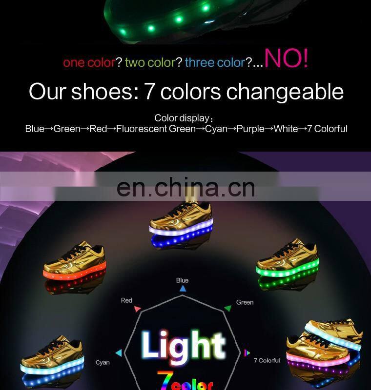 wholesale shining mirror finish PU leather street dance night club LED shoes