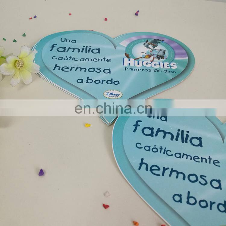 Custom heart shape adhesive label PVC stickers colorful cartoon sticker