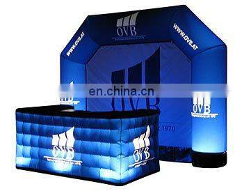 Inflatable advertising liiuminated bar