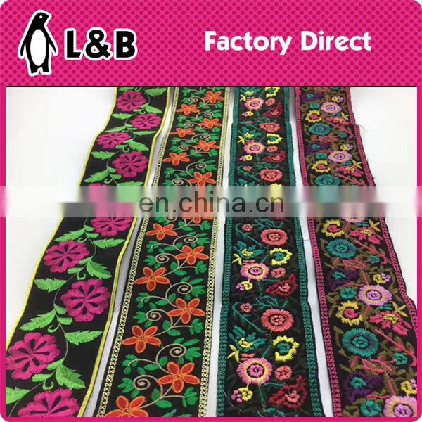 High quality new design popular folk style lace trimming