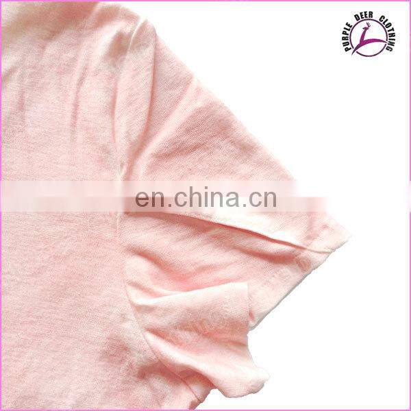 Women color spray printing t-shirts new neckline design cotton t shirt