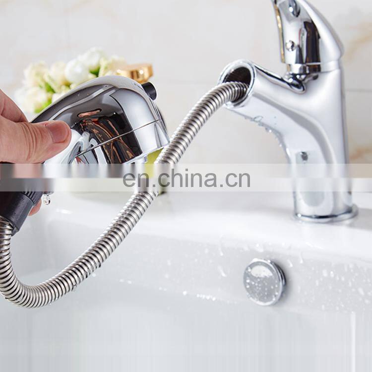 Wholesale pulling 1.5m brass kitchen sink water tap,basin faucet
