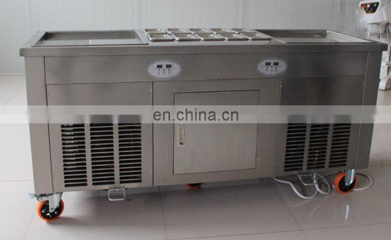 Factory Price New Model Double Pan Fried Ice Cream Machine for Sale