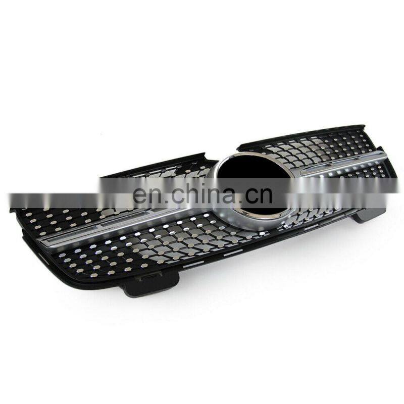 Front Grill Grille Silver Diamonds Fit for Mercedes Benz X164 GL-Class 06-12 ABS
