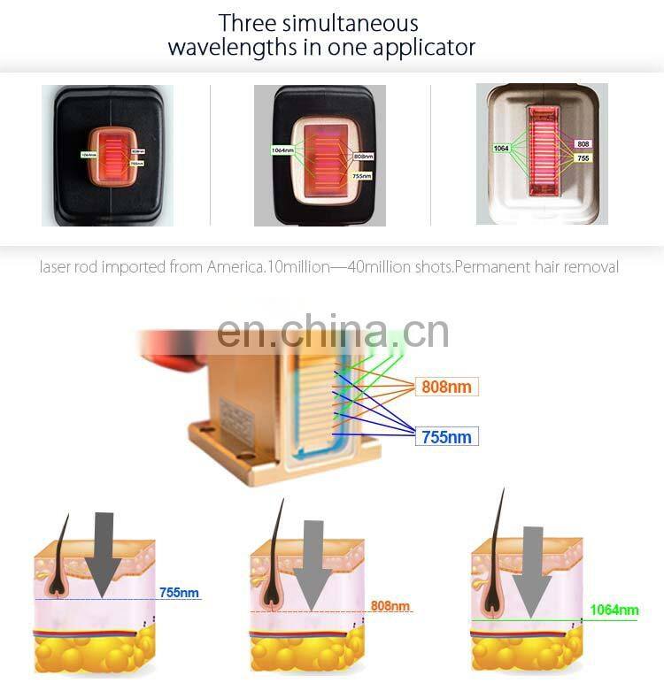 Platinum laser alma soprano diode laser skin hair removal machine 3 wavelength diode hair removal