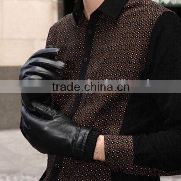 Mens goatskin winter gloves genuine leather