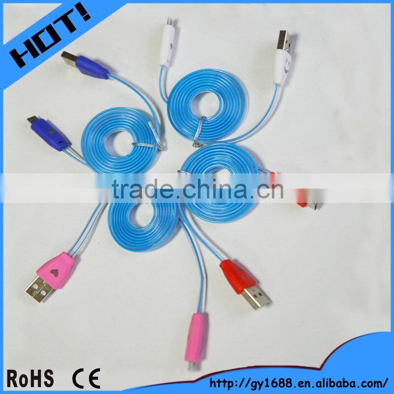 High speed led USB data transfer charging cable 1m