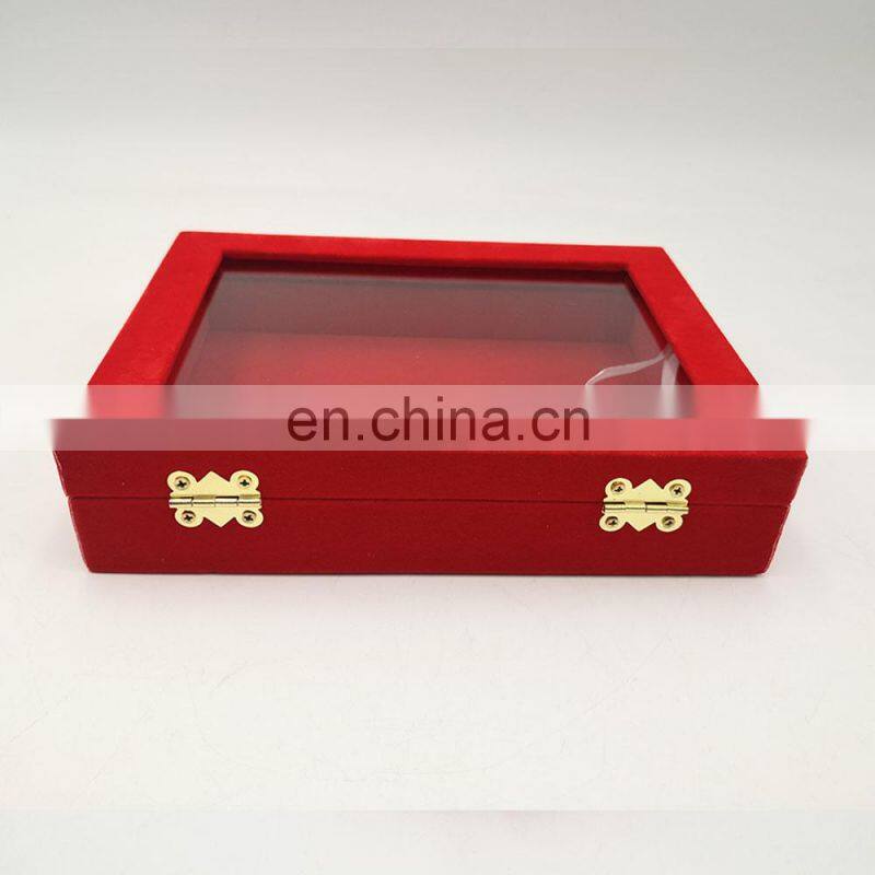 Beautiful New Design Red Color Velvet Storage Jewelry Box