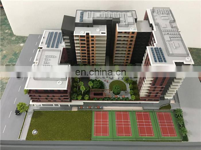 Architecture model house in other construction , physical model maquette with light