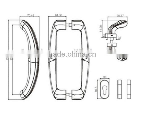 TSL004 chep factory price handle for sliding door alu