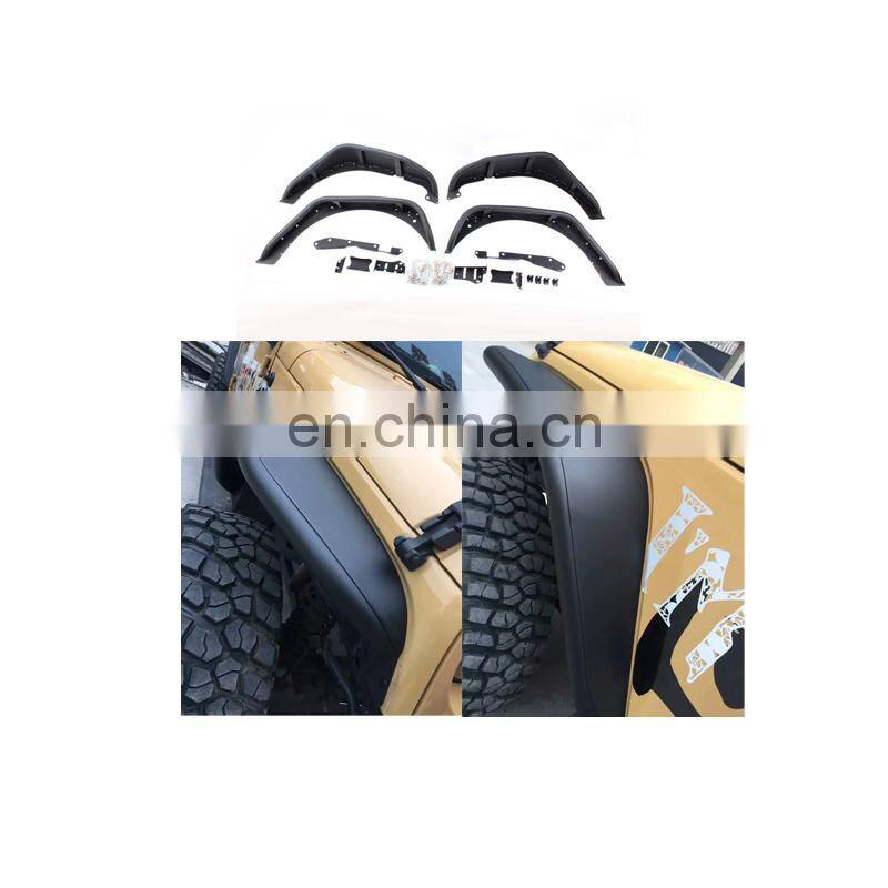 Maiker manufacturer steel Fender Flares Trims for Jeep Wrangler JK 2007+ 4x4 Accessories