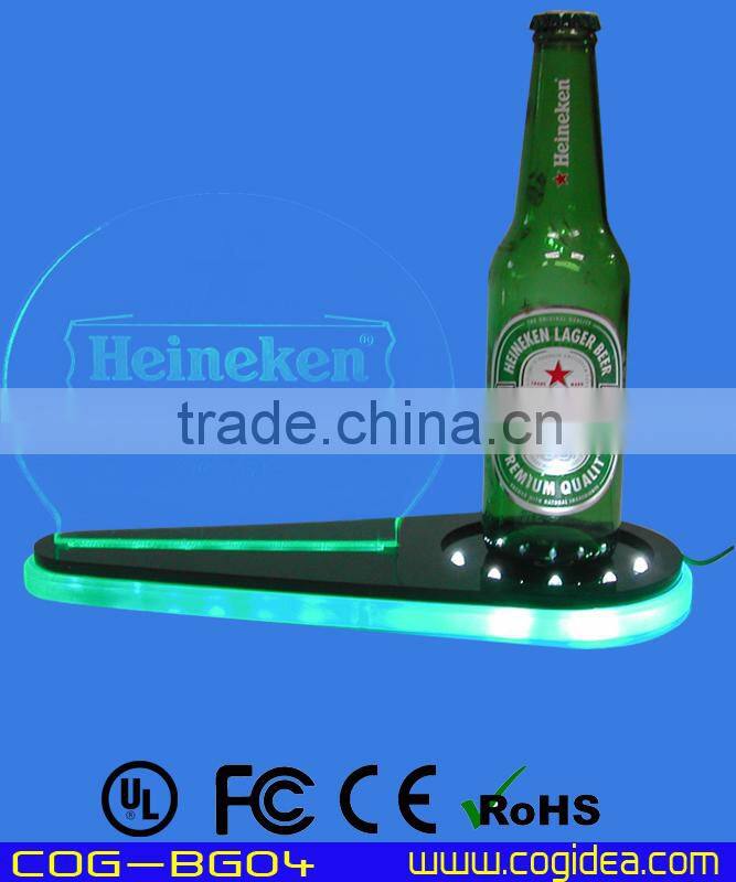 2015 newest promotional led bottle stand beer bottle glorifier with led lighting