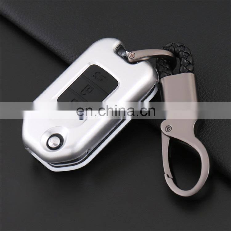 Custom Folding 3 Buttons Silicone Chain Ring Car Key Shell Cover For Honda ACCORD CIVIC ODYSSEY