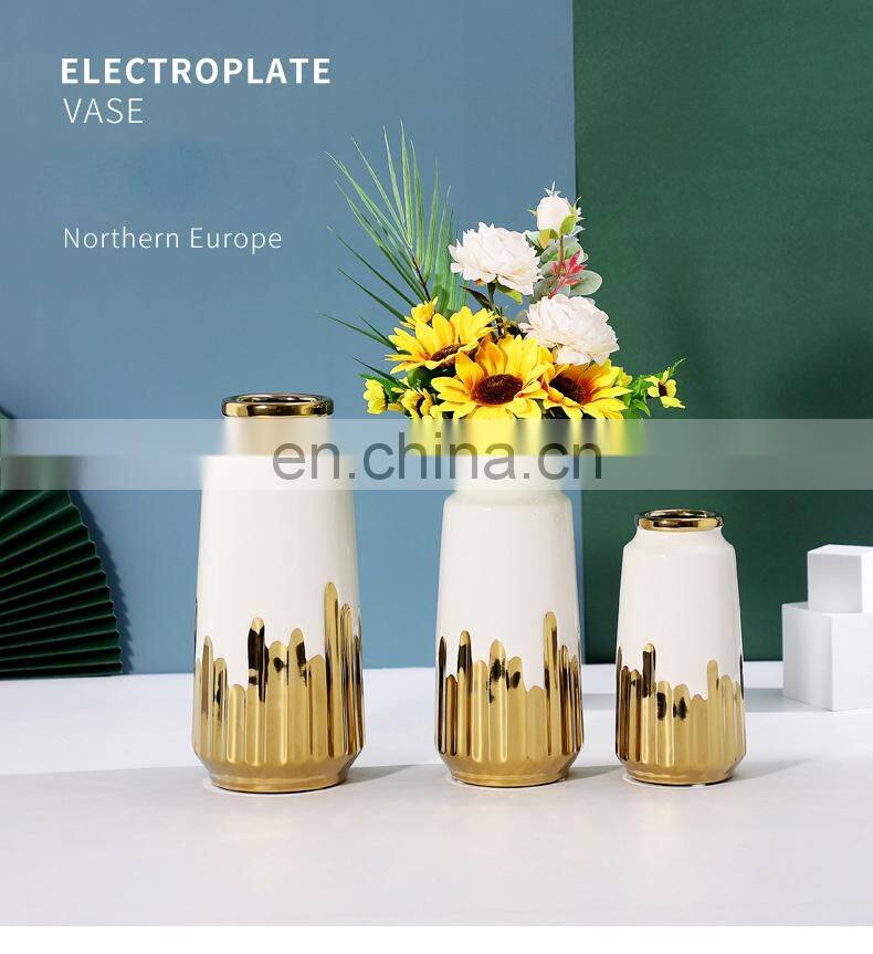 Home Accessories Vase Decoration Decor Modern Chinaceramicvase 2021 Luxury De Luxe Flower Vases For Weddings Centerpiece