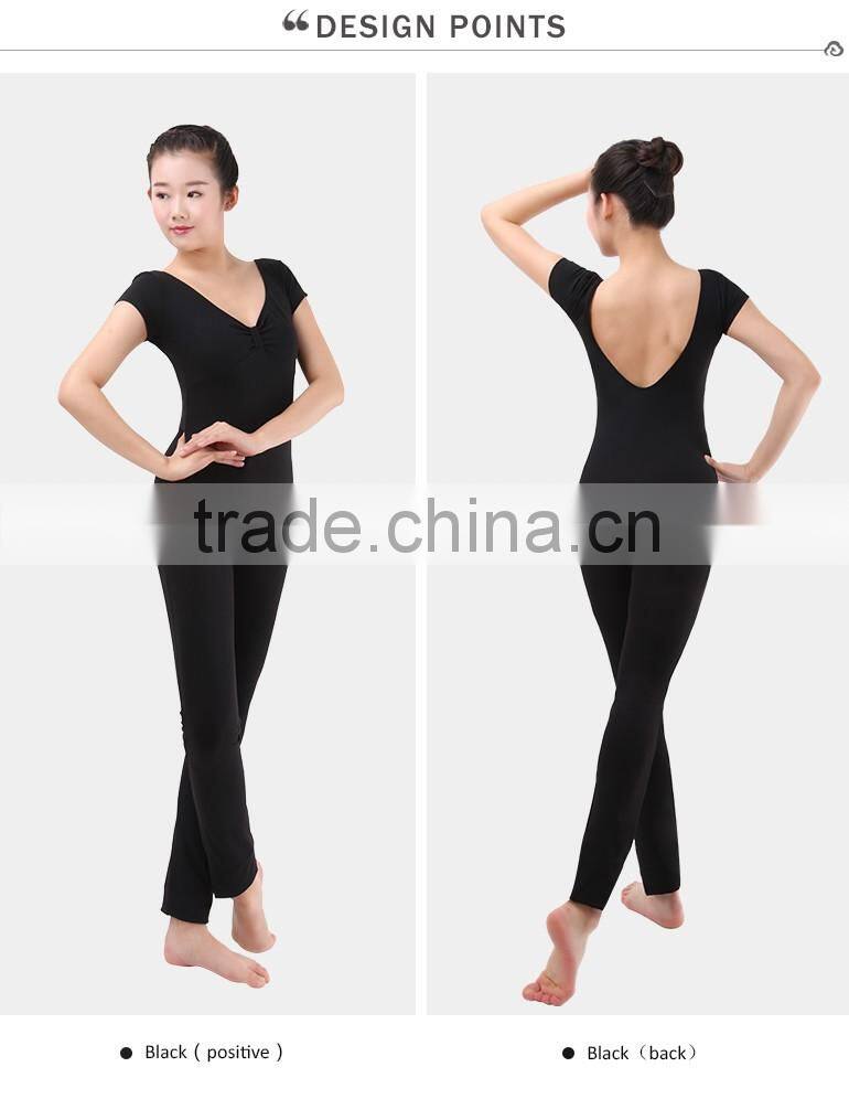 Ballet Short Sleeve Leotards, Latin Panty Spandex Unitards Dance