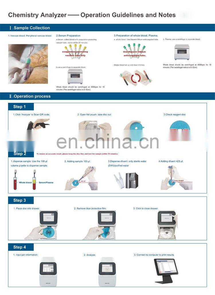 HC-B003C Good Quality Veterinary type dry chemistry analyzer with more than 32 tests/biochemistry electrolyte test
