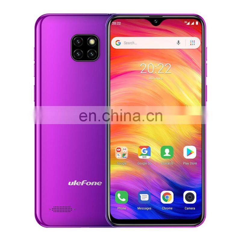 Ulefone Note 7 Smartphone 6.1 inch 1GB RAM 16GB ROM MT6580A Quad Core 3500mAh Face ID Three Rear Cameras Android GO Mobile Phone