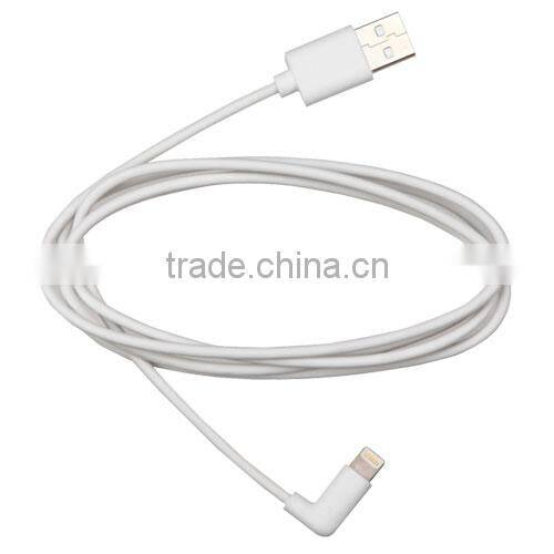 MFI certified multi color dual 90 degree angled usb cable for iphone 6 plus/mini ipad 2 support ios 8