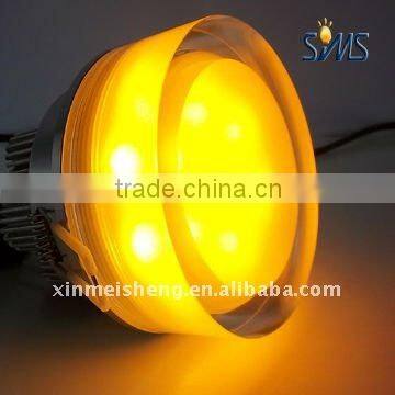 Round ABS external electrical source yellow led panel down light 6w