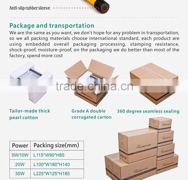 2015 newest battery powered led flood light/20w led rechargeable floodlight/Rechargeable led light