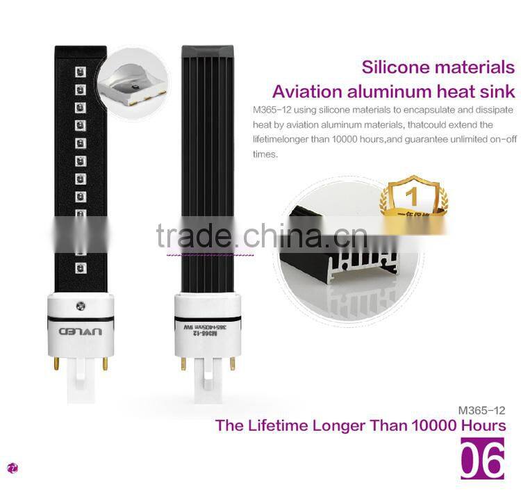 Newest 365nm 9W LED UV lamp uv nail lamp nail uv led lamp