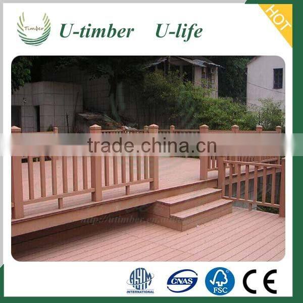 Cheap and fine WPC wood composite stainless steel railing