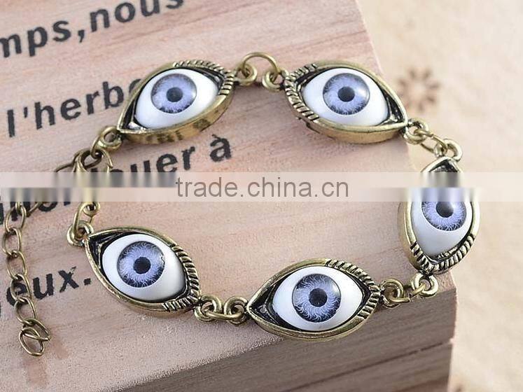 Fashion Vintage Eye Women's Alloy Charm Bracelet Personality Weave Bracelet