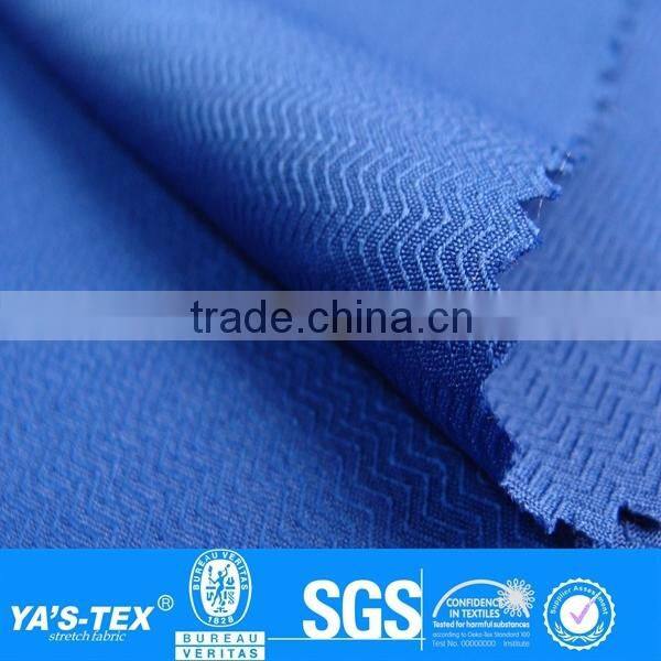 Dark Blue Jacquard Weave Fabric Recycle Fabric For Spring Summer Sportswear Jacket