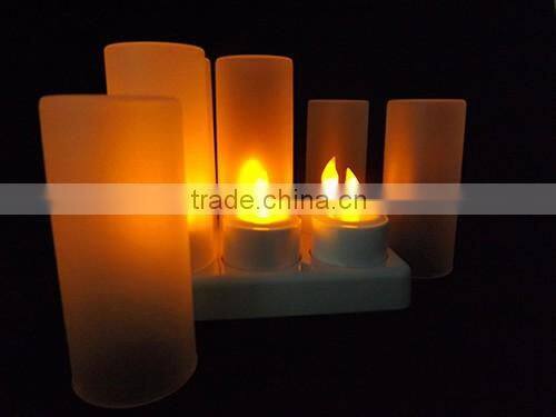 Rechargeable LED candles with 12pc candle flicker rechargeable led tealight candle