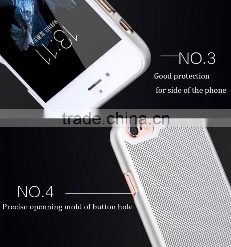 phone case for iphone 6splus with mesh design to dissipate heat