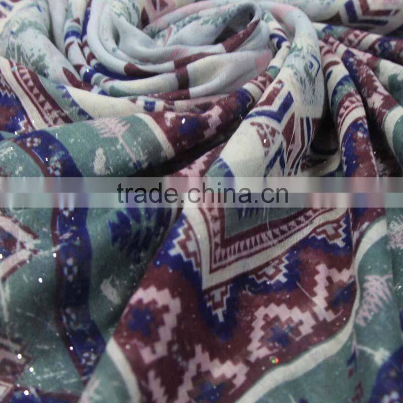 fabric wholesale scarf women garment accessory neck scarfs gemetic long design