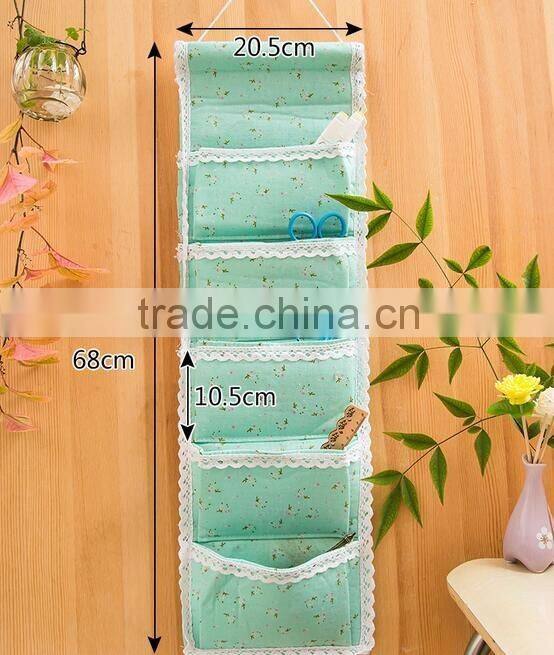 Hanging canvas pockets door organizer