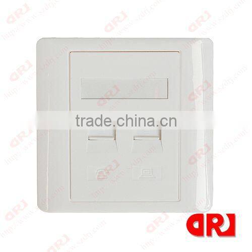 china shenzhen cat6 2 port network cable face plate