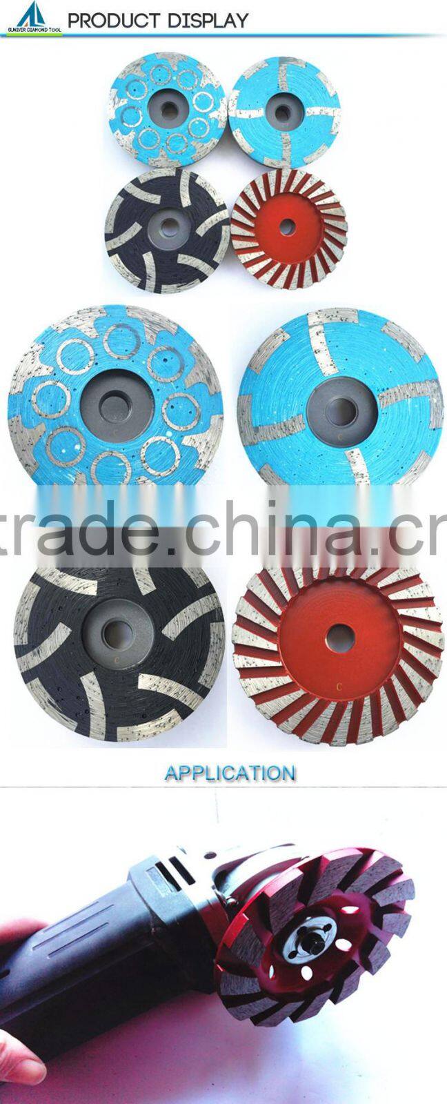 Diamond grinding cup wheel for stone