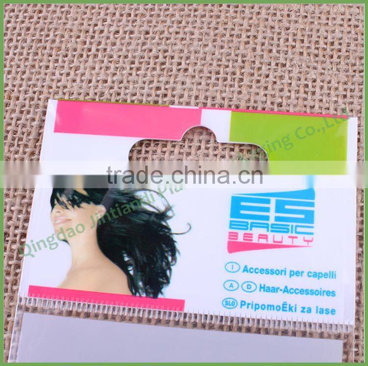 China Factory Self adhesive resealable custom logo opp and pe plastic packing bags with the hanging header for stationery