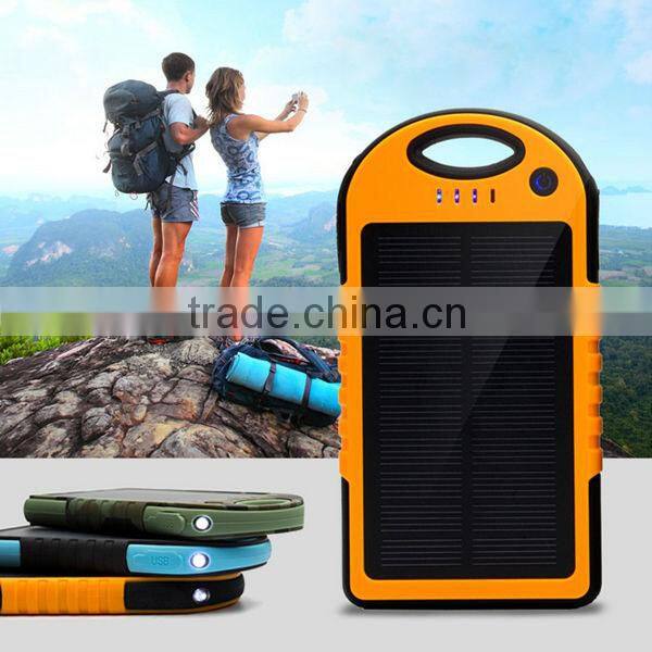 2016 New design 5000mah power bank solar big capacity power bank