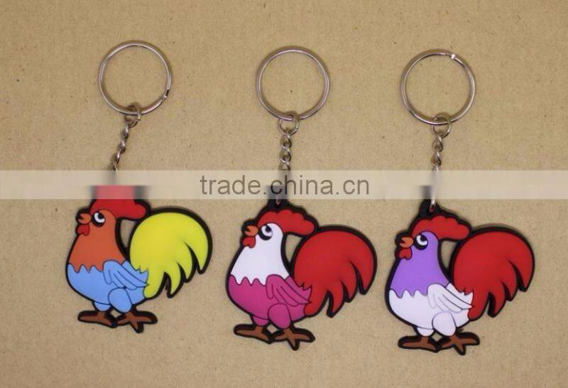 Fashion style custom logo promotional rubber keychain
