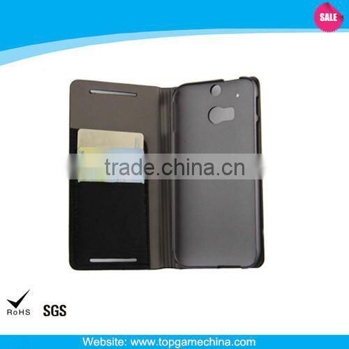Book-Style Wallet leather case for htc one m8 stand flip case