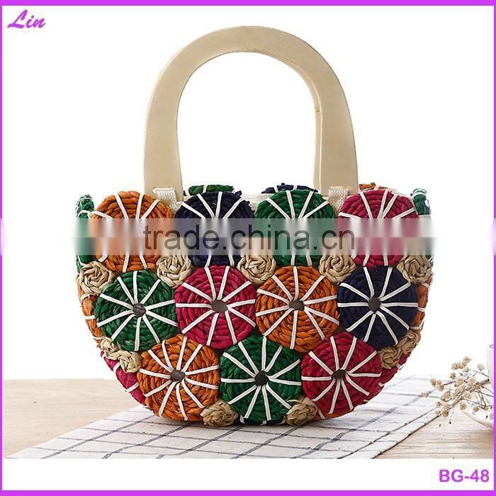 Ladies fashion summer paper straw bag