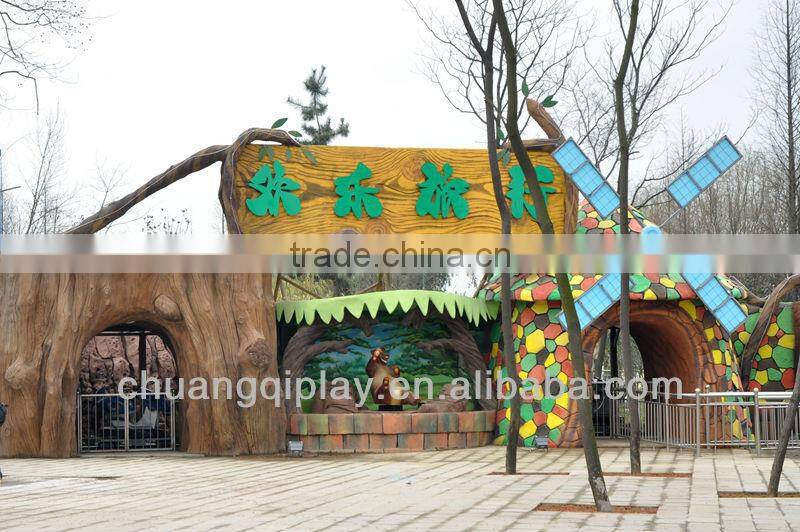 C&Q Amusement rides, cartoon design elephant train attractions children electrical toy train