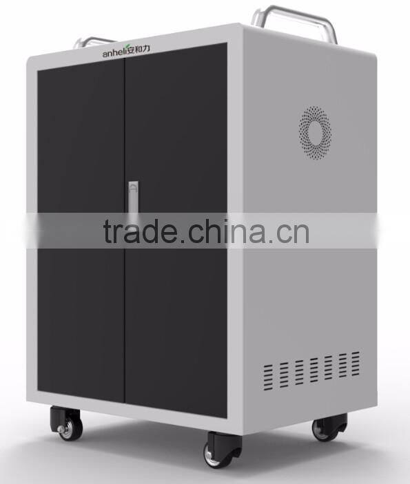 Steel movable tablet charging and storage cart